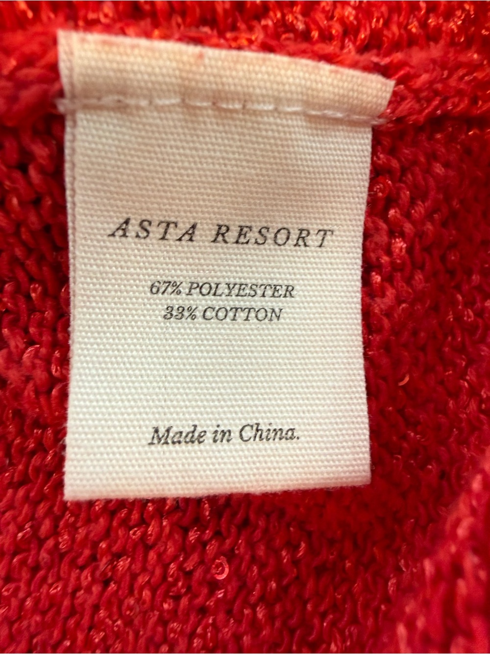 Asta Resort Carolina Skirt Rossa Sequin Red Maxi Knit Skirt Size S - Picture 7 of 8